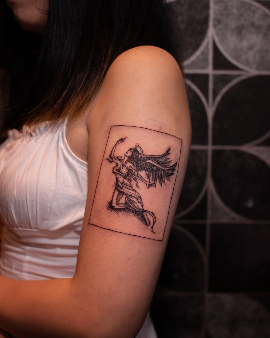 Framed Myth, tattoo by Vix Cassano