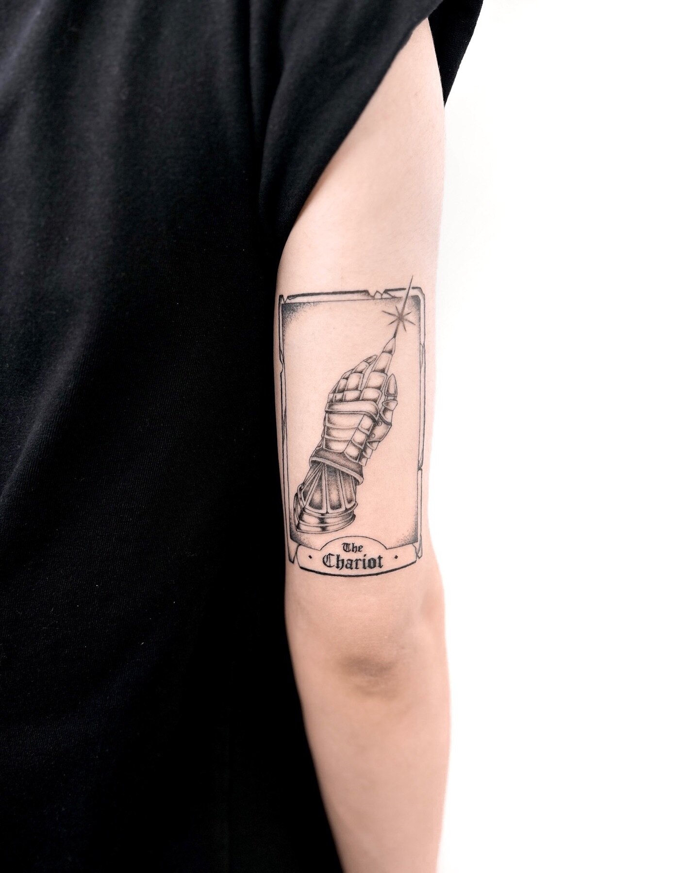 The Chariot, tattoo by Michaela