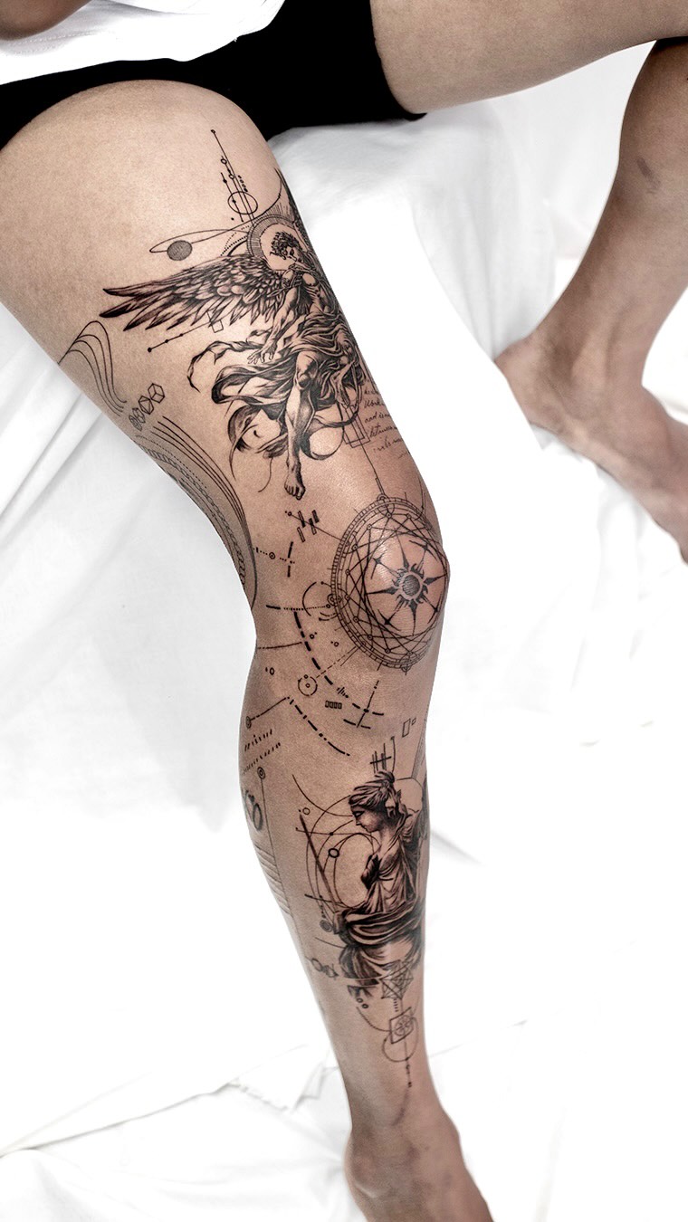 Divine Energy, tattoo by Onggoman