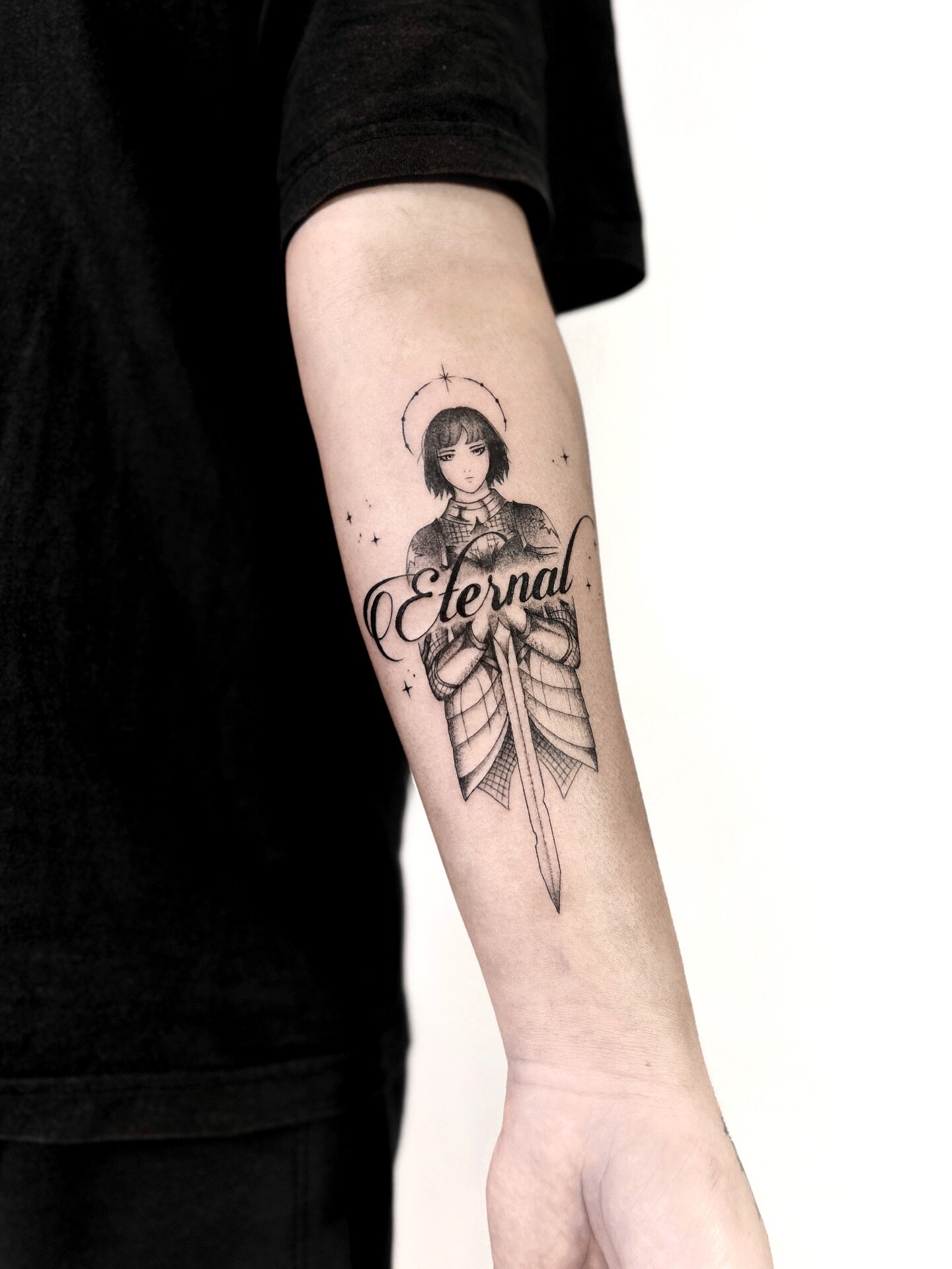Joan of Arc, tattoo by Michaela
