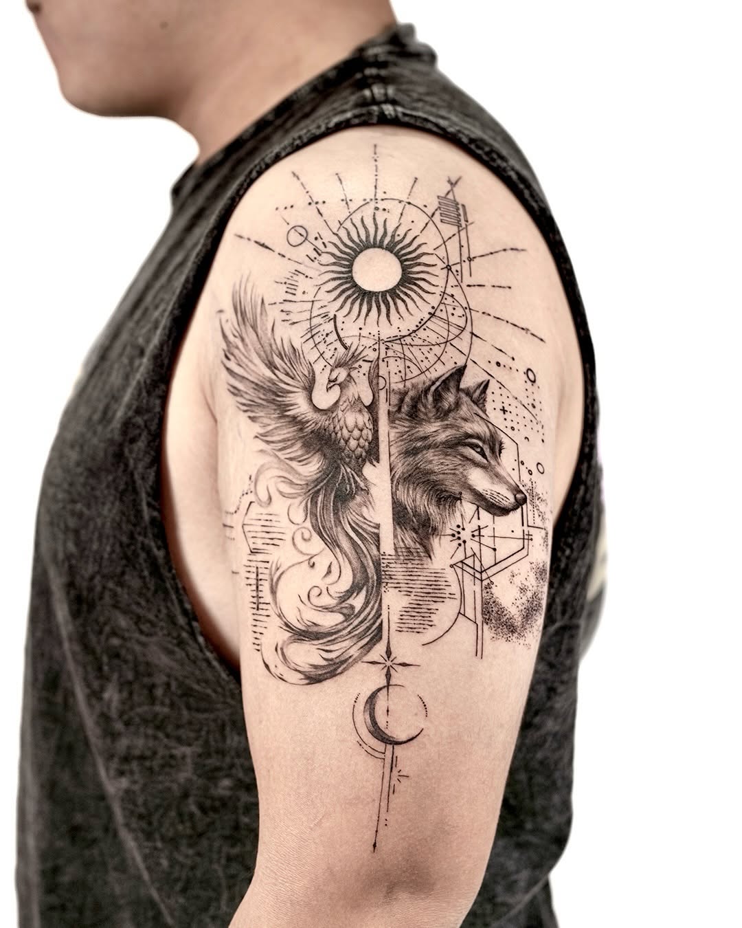 Two Spirits, tattoo by Onggoman