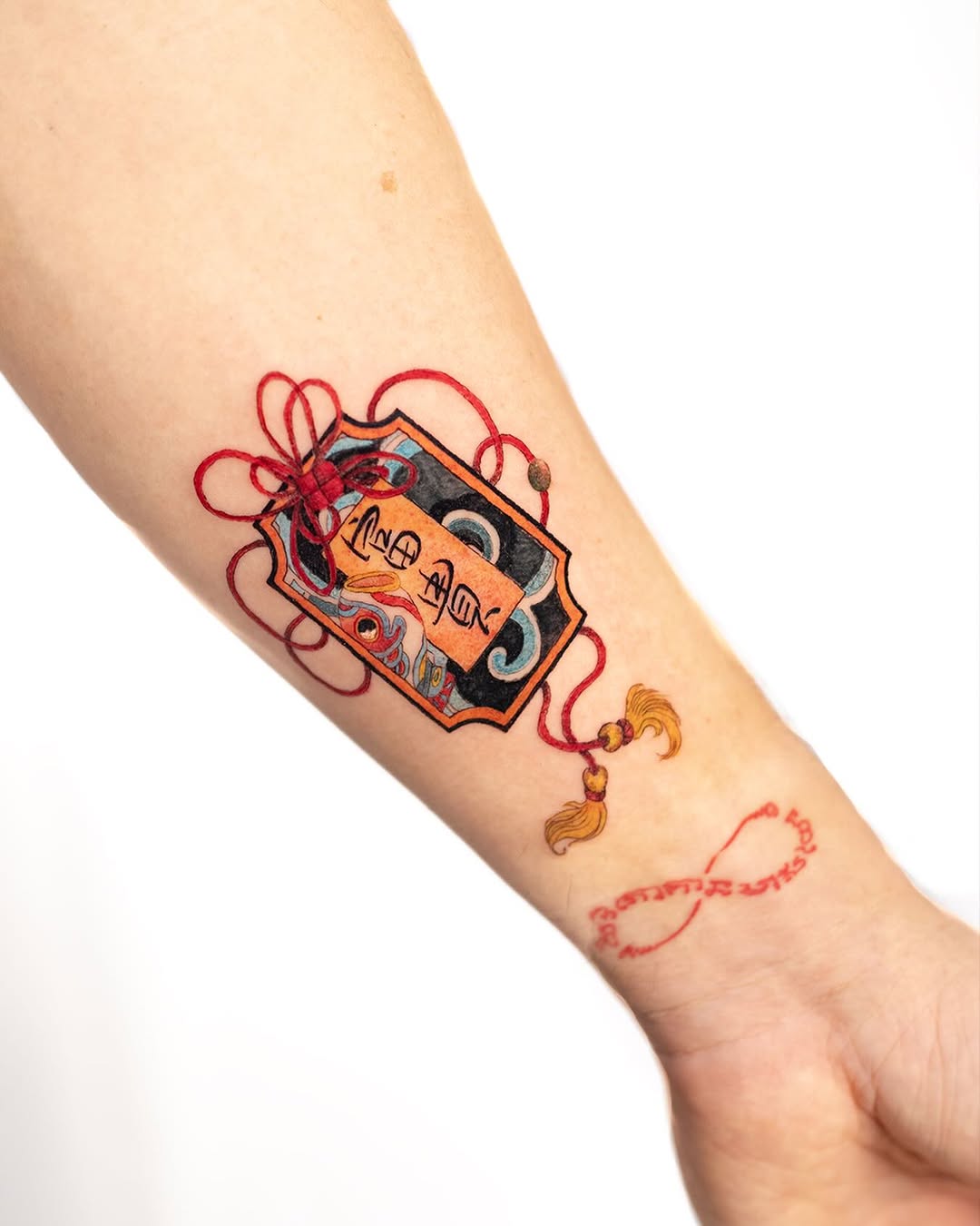 Fortune Charm, tattoo by Solana